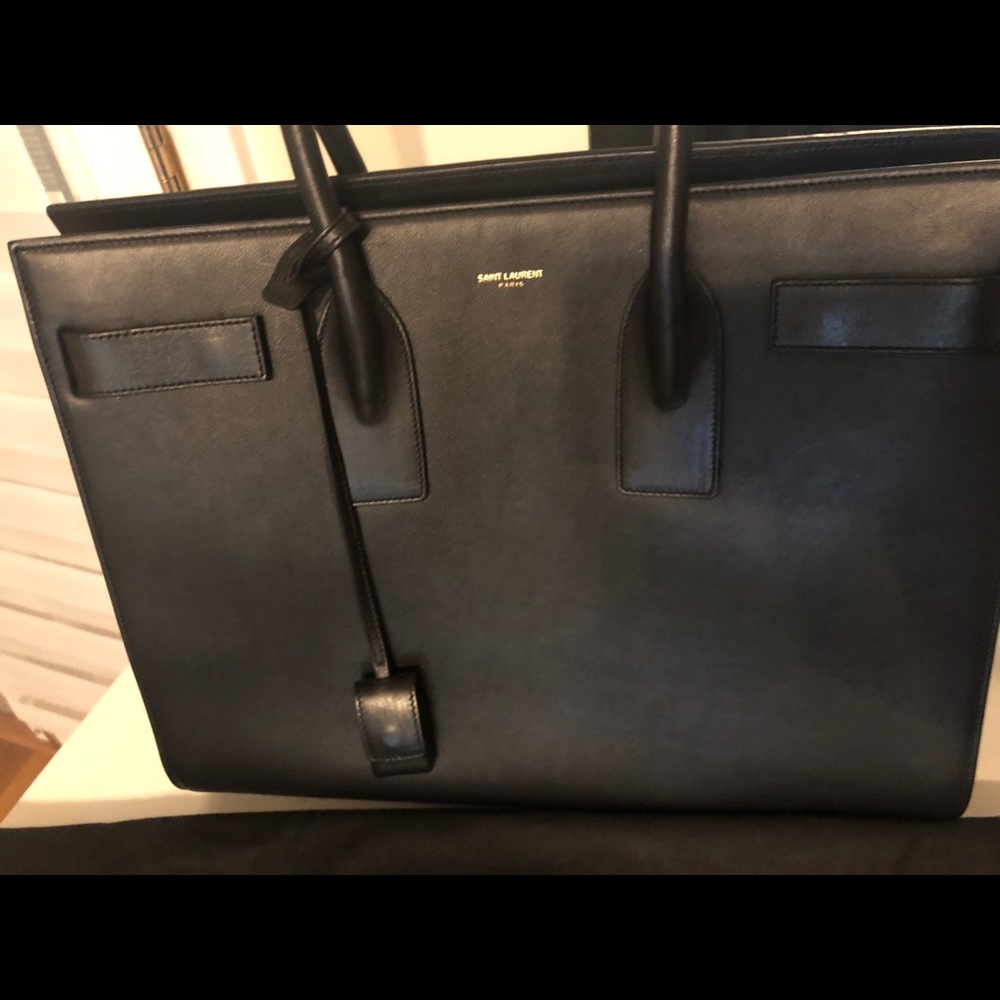 Saint Laurent Sac De Jour Leather Tote